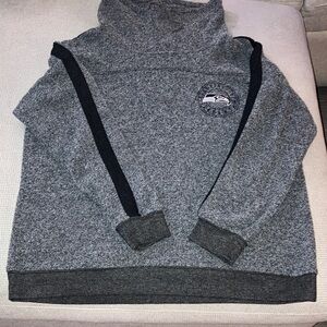 NFL Gray and Black Women's Cowl Neck Sweater